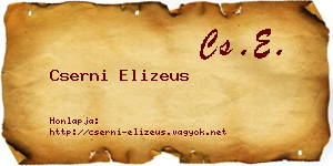 Cserni Elizeus névjegykártya